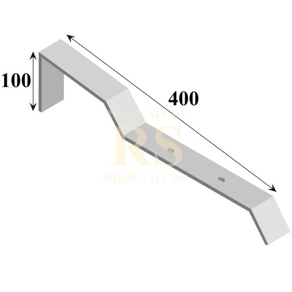 Костыль гнутый кровельный 100х400 тип1 из полосы 40*4