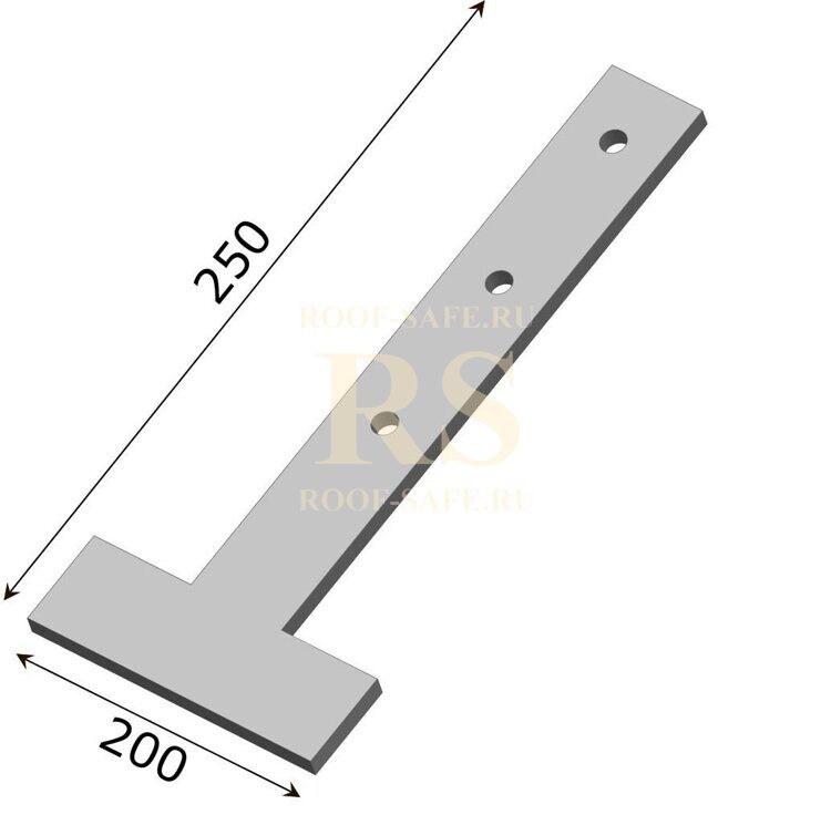 Костыль Т образный кровельный 200х250 из полосы 25*4